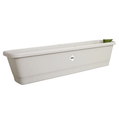 Elho Noa Recycled Plastic XL Balcony Trough Warm Grey - 7