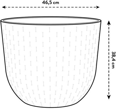 elho Pebble Grey Fuente Grains Round Planter 47cm (Dia) - 6