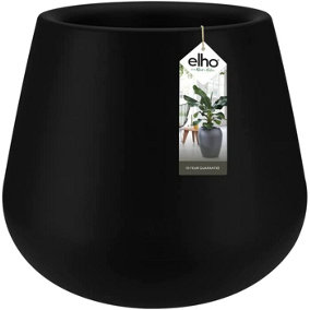 Elho Pure Cone 45cm Plastic Plant Pot in Black