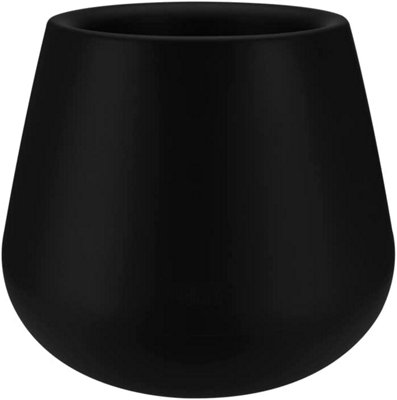 Elho Pure Cone 55cm Plastic Plant Pot in Black