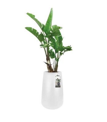 Elho Pure Cone High 45cm Plastic Plant Pot in White