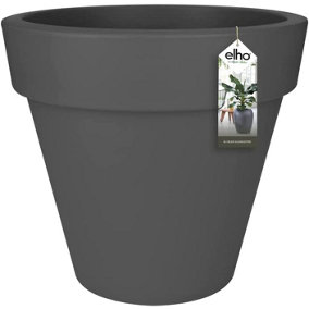 Elho Pure Round 100cm Plastic Plant Pot in Anthracite