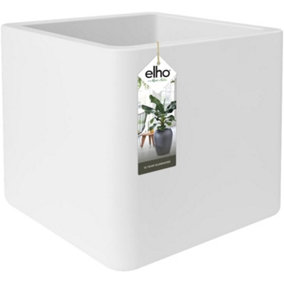 Elho Pure Soft Brick White 40cm Recyclrd Plastic Plant Pot