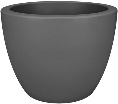 elho Pure Soft Round 50 - Flower Pot for Indoor & Outdoor - 49.0 x H 37.0 cm - Anthracite