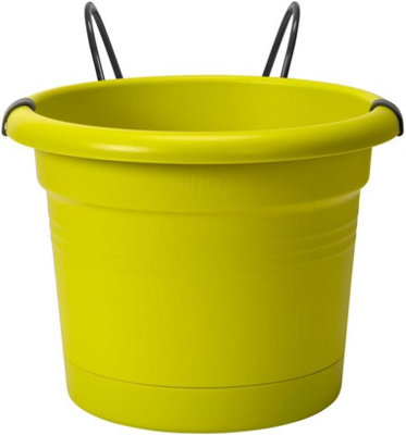 Elho Recycled Plastic All-in-1 Balcony Pot Holder Lime Green