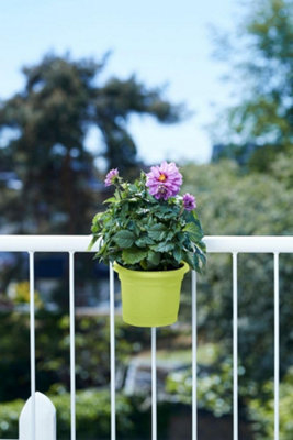 Elho Recycled Plastic All-in-1 Balcony Pot Holder Lime Green