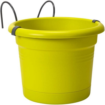 Elho Recycled Plastic All-in-1 Balcony Pot Holder Lime Green