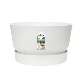 Elho Recycled Plastic Greenville Bowl 33cm White Plant Pot