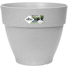 Elho Recycled Plastic Vibia Campana Living Concrete 40cm Round Plant Pot