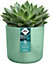 Elho The Ocean Collection 16cm Round Plastic Plant Pot in Pacific Green