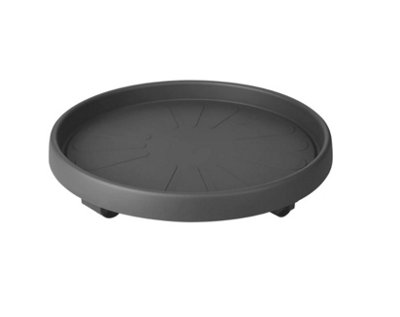 Elho Universal Round Planttaxi 40cm for Plastic Plant Pots in Anthracite