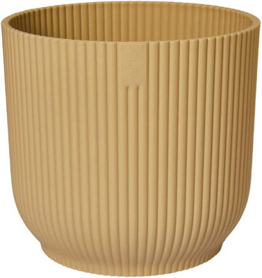 Elho Vibes 2PC Butter Yellow Recyclable Flower Pot 22cm (Dia)