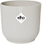 Elho Vibes Fold 14cm Round Silky White Recycled Plastic Plant Pot