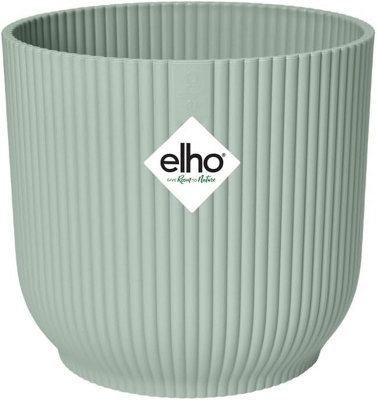 Elho Vibes Fold 16cm Round Sorbet Green Recycled Plastic Plant Pot
