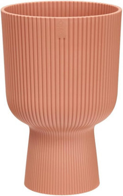 Elho Vibes Fold Coupe 14cm Delicate Pink Recycled Plastic Plant Pot