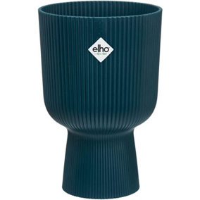 Elho Vibes Fold Coupe 14cm Plastic Plant Pot in Deep Blue