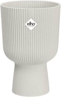 Elho Vibes Fold Coupe 14cm Plastic Plant Pot in Silky White