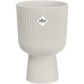 Elho Vibes Fold Coupe 14cm Plastic Plant Pot in Silky White