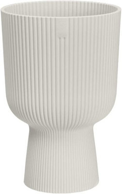 Elho Vibes Fold Coupe 14cm Plastic Plant Pot in Silky White