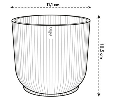 Elho Vibes Fold Mini 11cm Round Deep Blue Recycled Plastic Plant Pot