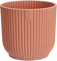 Elho Vibes Fold Mini 11cm Round Delicate Pink Recycled Plastic Plant Pot