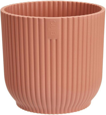 Elho Vibes Fold Mini 11cm Round Delicate Pink Recycled Plastic Plant Pot