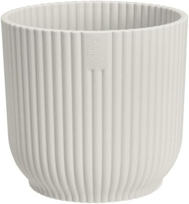 Elho Vibes Fold Mini 7cm Round Silky White Recycled Plastic Plant Pot