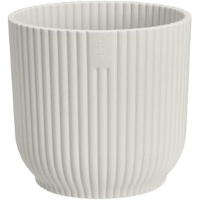 Elho Vibes Fold Mini 7cm Round Silky White Recycled Plastic Plant Pot