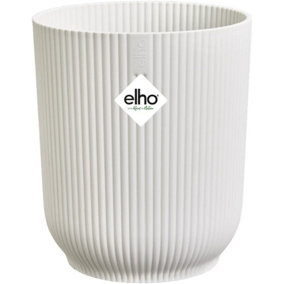 Elho Vibes Fold Orchid High 12.5cm Silky White Recycled Plastic Plant Pot