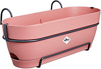Elho Vibia Campana Recycled Plastic All in 1 Trough Plant Pot 50cm Dusty Pink