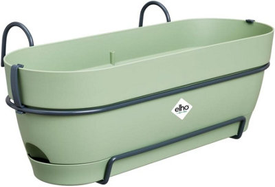 Elho Vibia Campana Recycled Plastic All in 1 Trough Plant Pot 50cm Pistachio Green