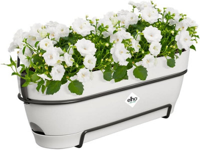 Elho Vibia Campana Recycled Plastic All in 1 Trough Plant Pot 50cm Silky White