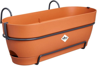 Elho Vibia Campana Recycled Plastic All in 1 Trough Plant Pot 50cm Terracotta