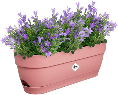 Elho Vibia Campana Recycled Plastic Trough Plant Pot 50cm Dusty Pink