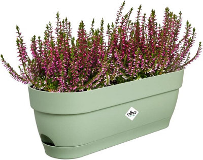 Elho Vibia Campana Recycled Plastic Trough Plant Pot 50cm Pistachio Green