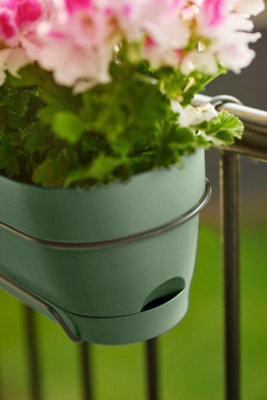 Elho Vibia Campana Recycled Plastic Trough Plant Pot 50cm Pistachio Green - 5