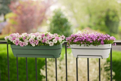 Elho Vibia Campana Recycled Plastic Trough Plant Pot 50cm Pistachio Green - 7
