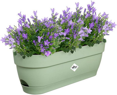 Elho Vibia Campana Recycled Plastic Trough Plant Pot 50cm Pistachio Green - 9