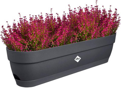 Elho Vibia Campana Recycled Plastic Trough Plant Pot 70cm Anthracite
