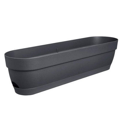 Elho Vibia Campana Recycled Plastic Trough Plant Pot 70cm Anthracite