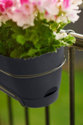 Elho Vibia Campana Recycled Plastic Trough Plant Pot 70cm Anthracite - 4