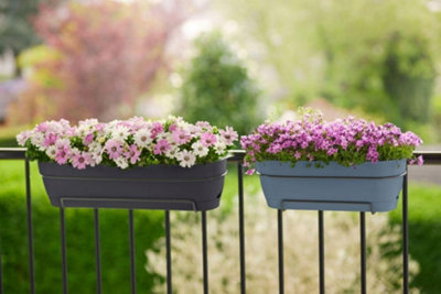 Elho Vibia Campana Recycled Plastic Trough Plant Pot 70cm Anthracite - 6