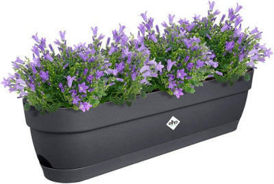 Elho Vibia Campana Recycled Plastic Trough Plant Pot 70cm Anthracite - 9