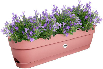 Elho Vibia Campana Recycled Plastic Trough Plant Pot 70cm Dusty Pink