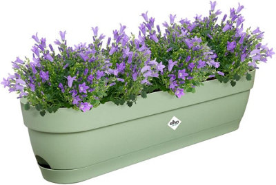 Elho Vibia Campana Recycled Plastic Trough Plant Pot 70cm Pistachio Green