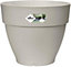 Elho Vibia Campana Round 20cm Silky White Recycled Plastic Plant Pot