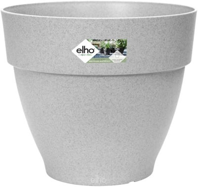 elho Vibia Campana Round 25 - Plant Pot for Outdoor - 100% Recycled Plastic - 24.5 x H 21.0 cm - Living Concrete