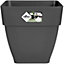 Elho Vibia Campana Square 37cm Anthracite Recycled Plastic Plant Pot