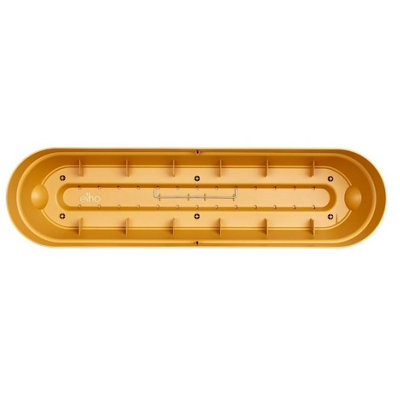 Elho Vibia Campana Trough Honey Yellow 70cm Recycled Plastic Plant Pot - 5