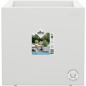 Elho Vivo Next Square 30cm Plastic Plant Pot in White
